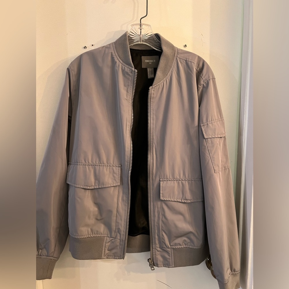 Grey Bomber Jacket